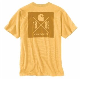 NWT CARHARTT MENS SHIRT L RELAXED FIT LOGO POCKET short sleeve heavyweight